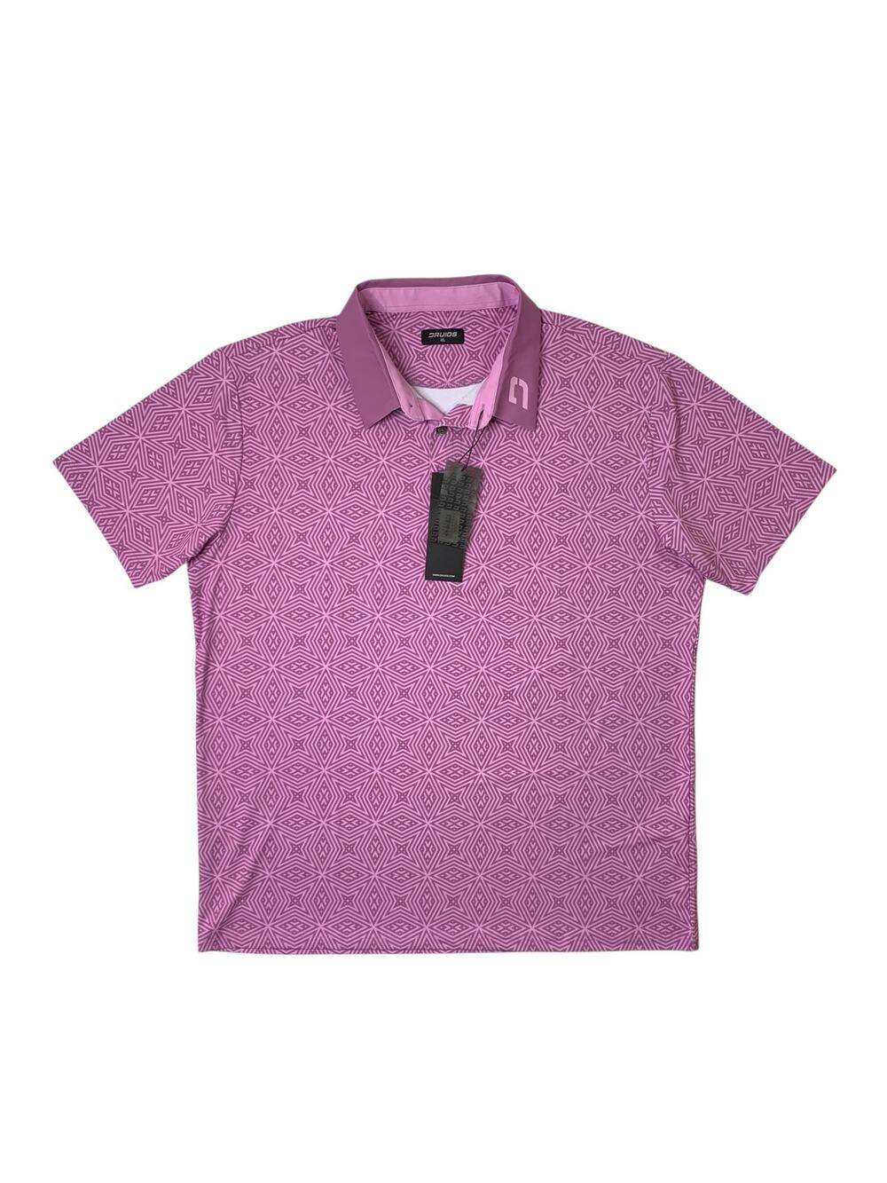 Druids Shirt Mens 4XL Purple Elements Polo Lightweight Breathable Stretch Golf